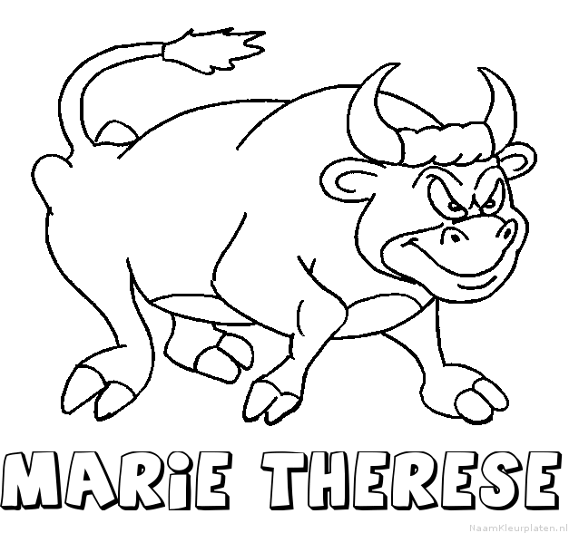 Marie therese stier kleurplaat